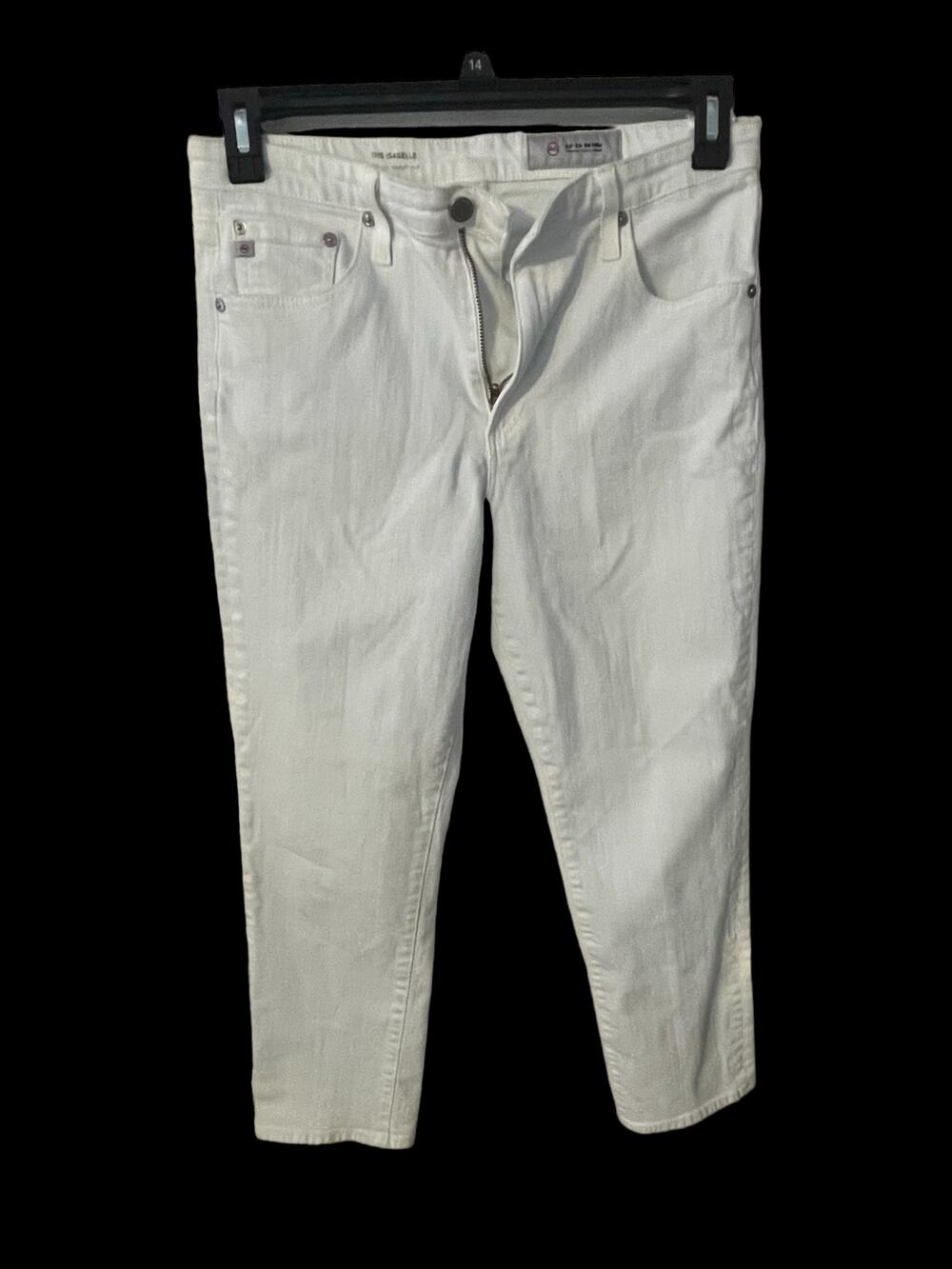 AG Adriano Goldschmied Womens Jeans The Isabelle High-Rise Straight Crop 30R